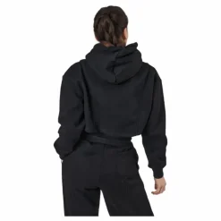 Chill Lounge Cropped Hoodie Black