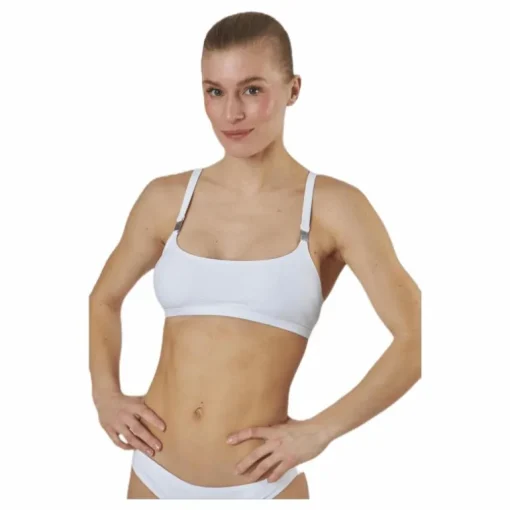 Core Textured Bralette-Rp White