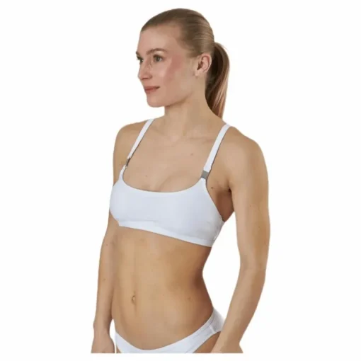 Core Textured Bralette-Rp White