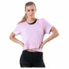 Cropped Short Sleeve T-Shirt Pink