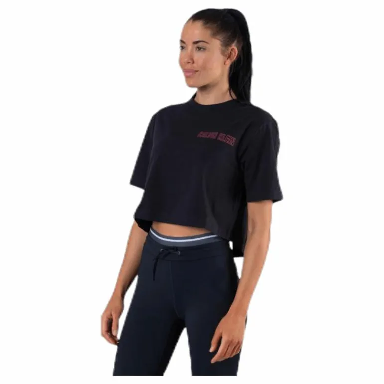 Cropped Short Sleeve T-Shirt Black