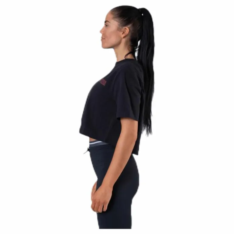 Cropped Short Sleeve T-Shirt Black