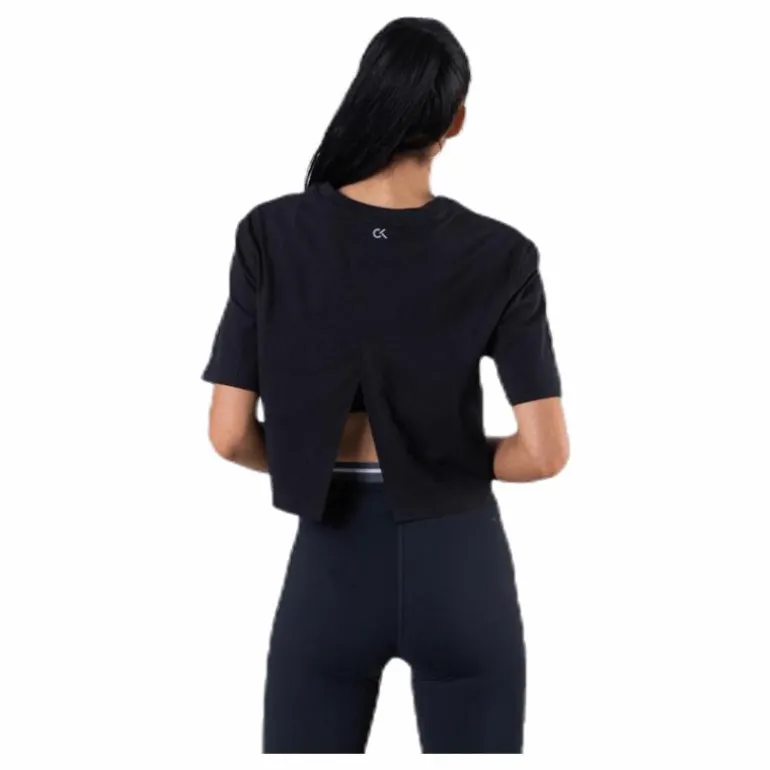 Cropped Short Sleeve T-Shirt Black