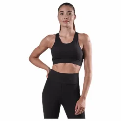 Cursive Bra Black