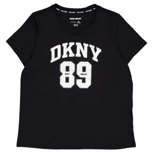 Dkny 89 Lg Crew Nk T Black/eggnog