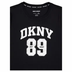 Dkny 89 Lg Crew Nk T Black/eggnog