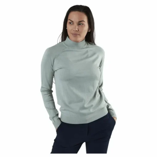 Esera Ls High Neck Knit Green