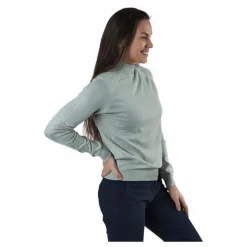Esera Ls High Neck Knit Green