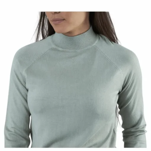 Esera Ls High Neck Knit Green