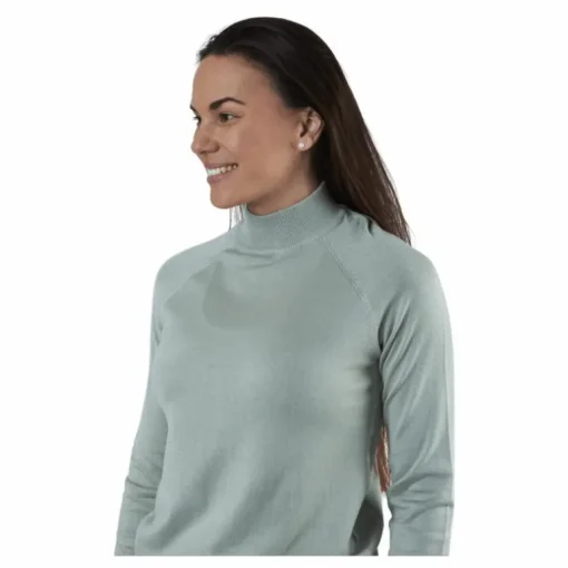 Esera Ls High Neck Knit Green
