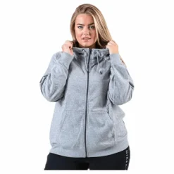 Essential Zip Hoodie Plus Grey
