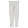 ESSENTIALS HIGH-WAISTED LOGO LEGGINGS Medium Grey Heather / White