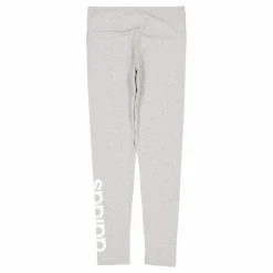 ESSENTIALS HIGH-WAISTED LOGO LEGGINGS Medium Grey Heather / White
