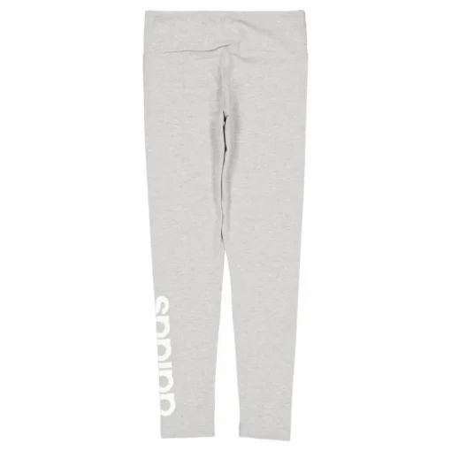 ESSENTIALS HIGH-WAISTED LOGO LEGGINGS Medium Grey Heather / White