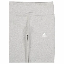 ESSENTIALS HIGH-WAISTED LOGO LEGGINGS Medium Grey Heather / White