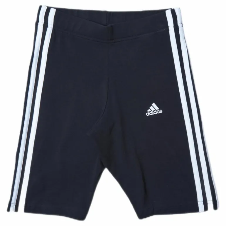 Essentials 3-Stripes Bike Shorts Black / White
