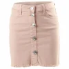Farrah Color Button Skirt Pink