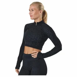 Formknit Seamless Cropped 1/4 Puma Black-leopard Print