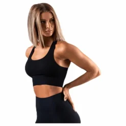 Hatha Seamless Crop Top Black