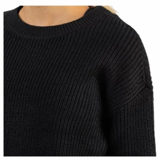 Karie Ls O-Neck Knit Black