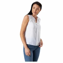 Kimmi S/L Top Wvn White