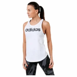 Linear Loose Tank White/Black