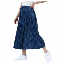 Liva Plisse Skirt Blue