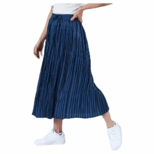 Liva Plisse Skirt Blue