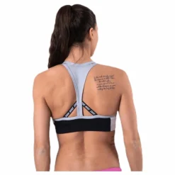 Medium Pad Logo Bra Black/Grey