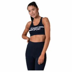 Mid Support Bra Logo Blue