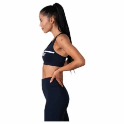 Mid Support Bra Logo Blue