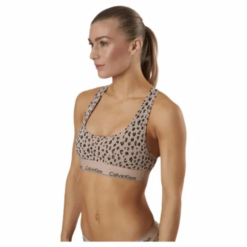 Modern Cotton Unlined Bralette Beige
