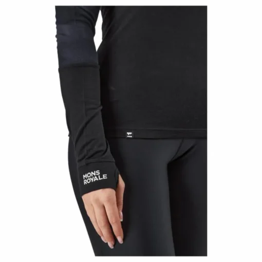 Mons Royale Cornice Long Sleev Black