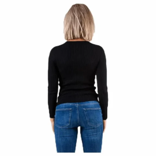Natalia L/S Rib Pullover Knt Black