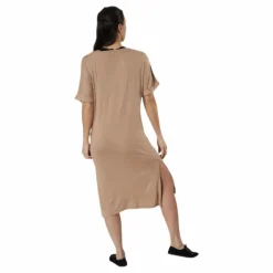 Neora Ss Fold Up Dress Beige