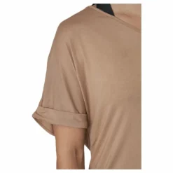 Neora Ss Fold Up Dress Beige