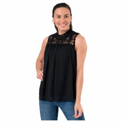 New Cat S/L Top Wvn Black