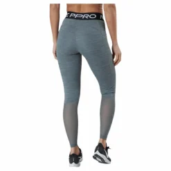 Nike Pro Women's Mid-Rise Mesh-Paneled Leggings SMOKE GREY/HTR/BLACK/WHITE