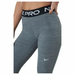 Nike Pro Women's Mid-Rise Mesh-Paneled Leggings SMOKE GREY/HTR/BLACK/WHITE