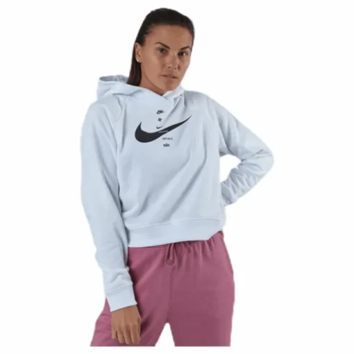 Nsw Swsh Hoodie Flc Bb White/Black
