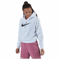 Nsw Swsh Hoodie Flc Bb White/Black