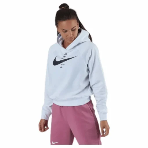 Nsw Swsh Hoodie Flc Bb White/Black
