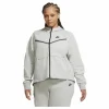 Nsw tch flc wr hoody fz plus Grey