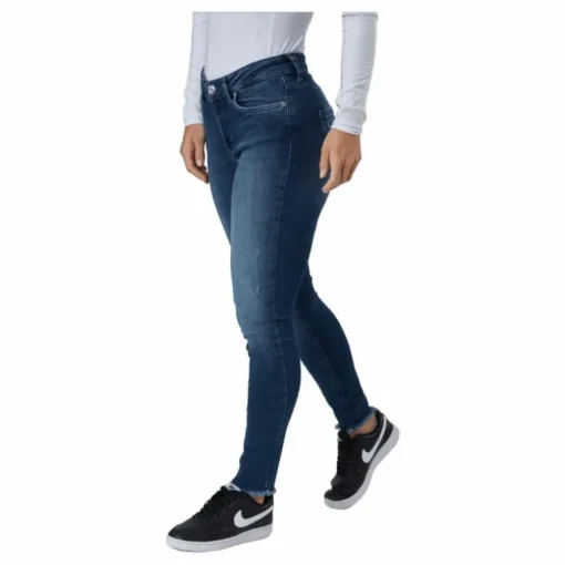 Onlblush Life Mid Sk Ank Raw R Dark Blue Denim