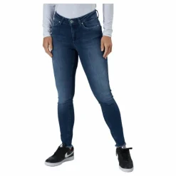 Onlblush Life Mid Sk Ank Raw R Dark Blue Denim