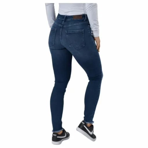 Onlblush Life Mid Sk Ank Raw R Dark Blue Denim