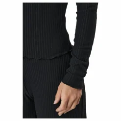 Onlnella L/s O-neck Rib Top No Black