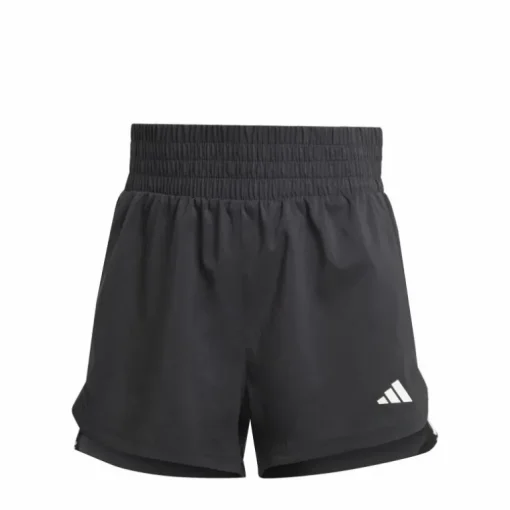 Pacer Training 3-Stripes Woven High-Rise Shorts Black / White