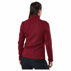 Paulina Melange Fleece Jacket Red
