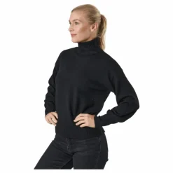 Pccava Ls High Neck Knit Bc Black
